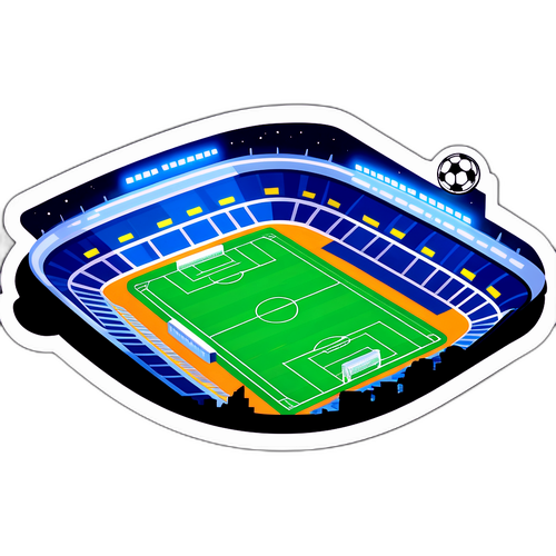 Stadionul Real Madrid noaptea