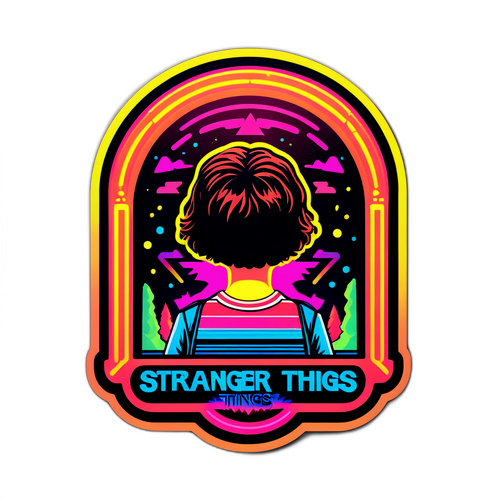 Retro-sticker med Stranger Things-logotyp