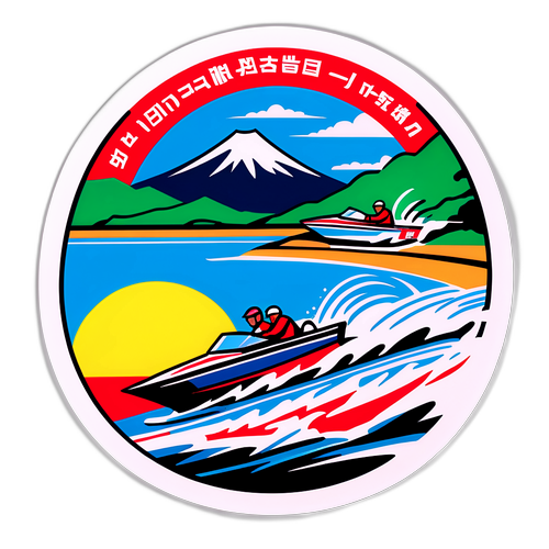 唐津ボートレースのレースシーン