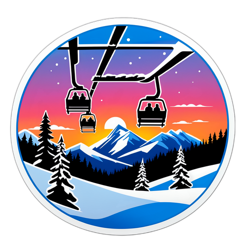 Vintersymboler med Flachau skidbackar