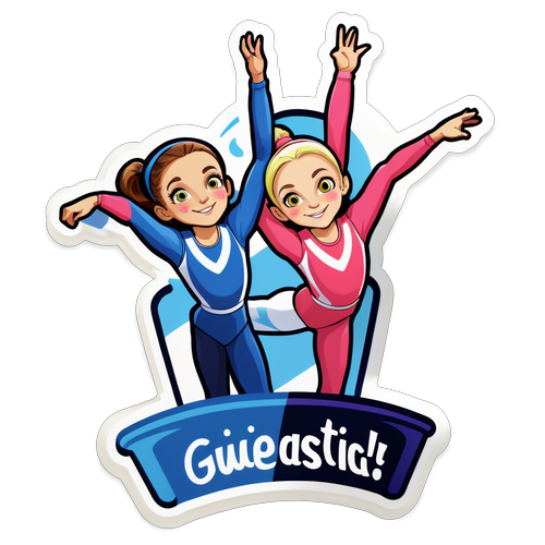 Un'Alice e Kaylia Magiche: L'Amicizia e il Talento della Ginnastica in un Adesivo da Non Perdere!