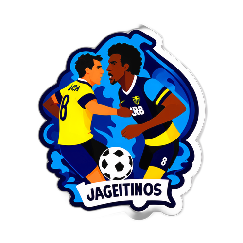 Arjantin Jrs ve Boca Juniors Arasındaki Rekabeti Temsil Eden Çıkartma