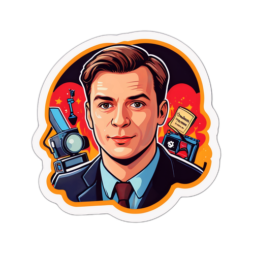 Sticker van Filip Peeters in een populaire Belgische film