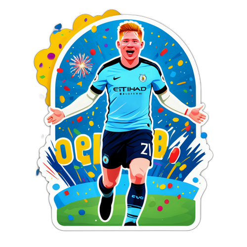 Sticker célébrant un but marqué par Kevin De Bruyne