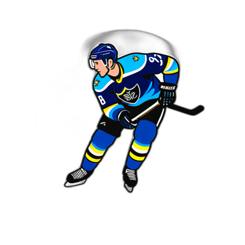 Hockeyspelare i full rörelse