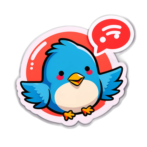 소통의 기쁨을 표현하는 트위터 스티커
