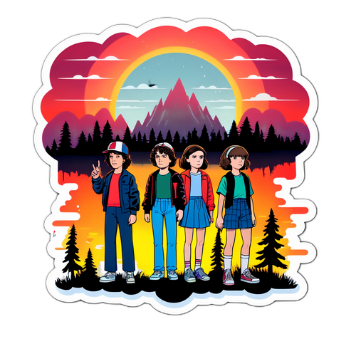 Αυτοκόλλητο που γιορτάζει την 5η Σεζόν του Stranger Things