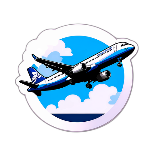 Basit ve İkonik Airbus A320 İllüstrasyonu