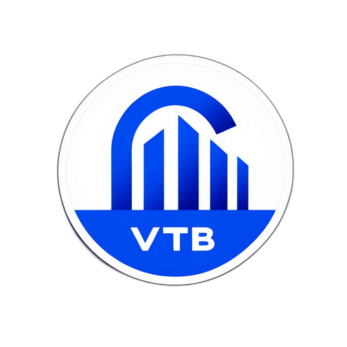 Наклейка с логотипом ВТБ и слоганом о надежности