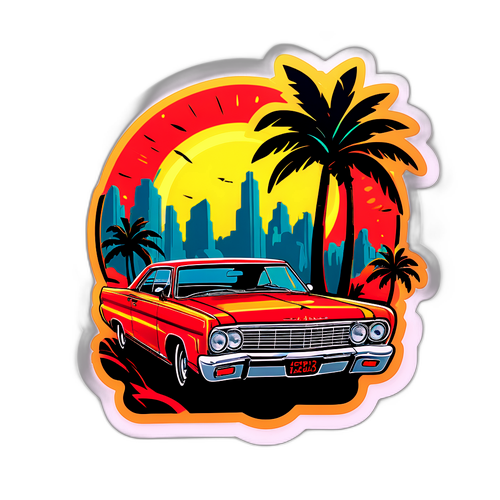 Dinamik Yaz Temalı Araba Stickerı