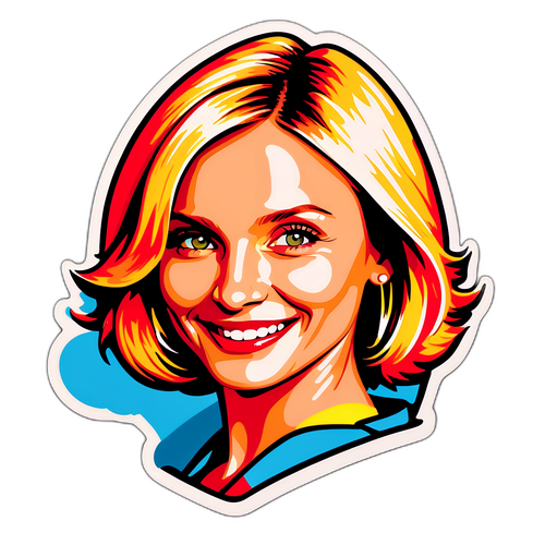Retro samolepka Cameron Diaz