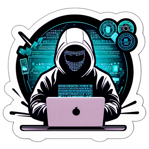 Stylisierter Hacker beim Hacken von Google-Konten
