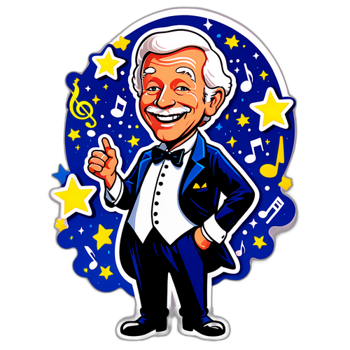 Sticker van Willy Sommers in een vrolijke pose