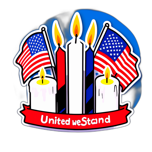 Hjärtvärmande klistermärke för att hedra 9/11