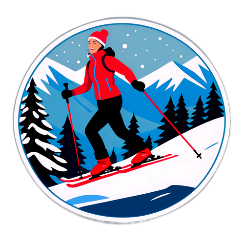 Heidi Weng på ski i snødekt landskap