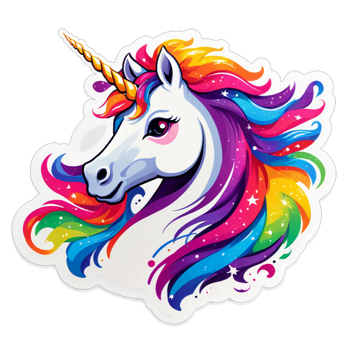 Unlock the Magic: Transform Your World with This Enchanting Unicorn Sticker!