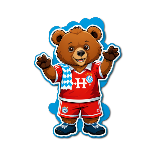 Incrível! O Urso Mascote do Bayern Munich Brilha em um Cenário Bavário Deslumbrante!