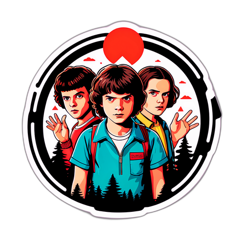 สติกเกอร์ที่มีบรรยากาศลึกลับจาก Stranger Things
