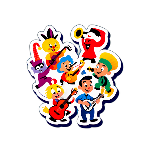 Adesivo in stile retrò per 'Allegro ma non troppo'