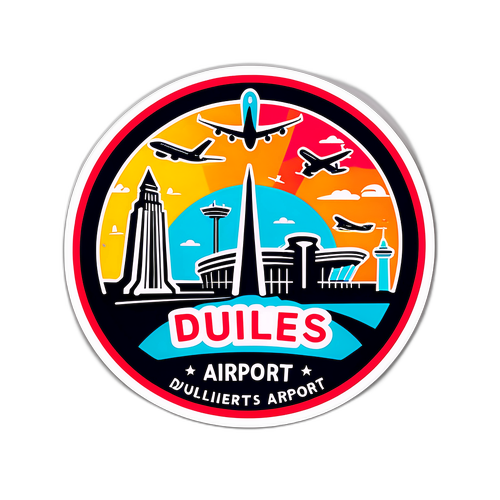 Adventure Awaits: Dulles Airport Sticker