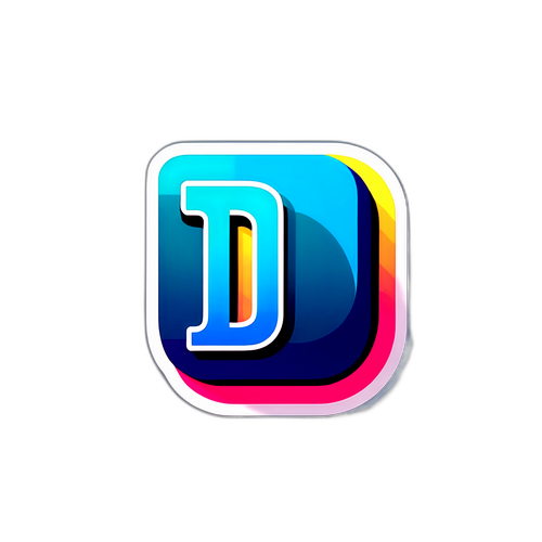 डिज़ाइनर 'D' स्टिकर