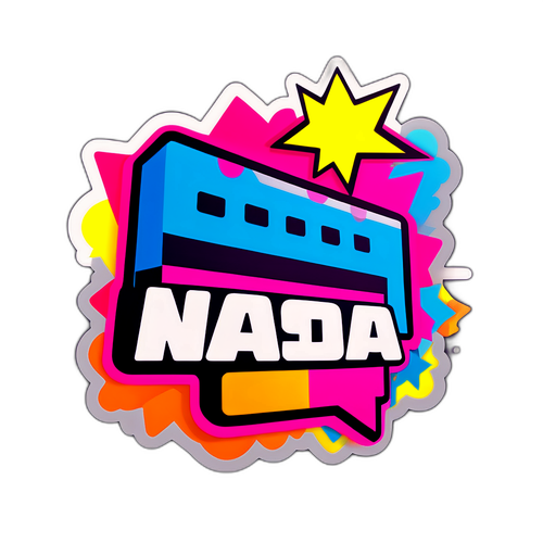 나스닥 팝 아트 스타일 스티커 디자인