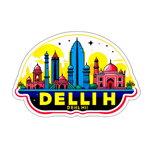 दिल्ली के skyline का स्टिकर