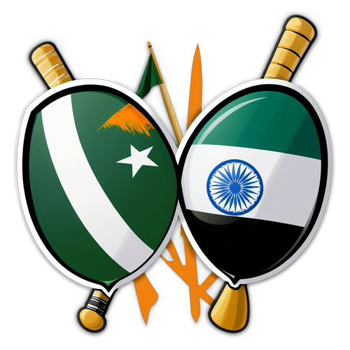 Intense Rivalry: India vs Pakistan Cricket Dynamic Sticker