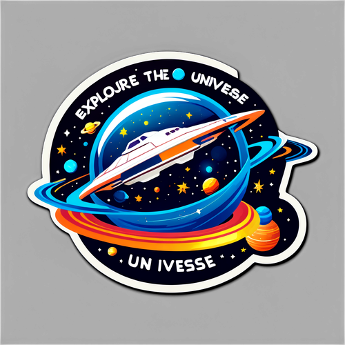 Blast Off into Adventure! Discover the Cosmic Magic of Our 'Explore the Universe' Sticker!