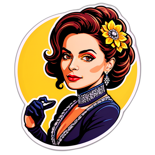 Μια κομψή απεικόνιση της Μαριλίτας Λαμπροπούλου σε ζωντανή εμφάνιση