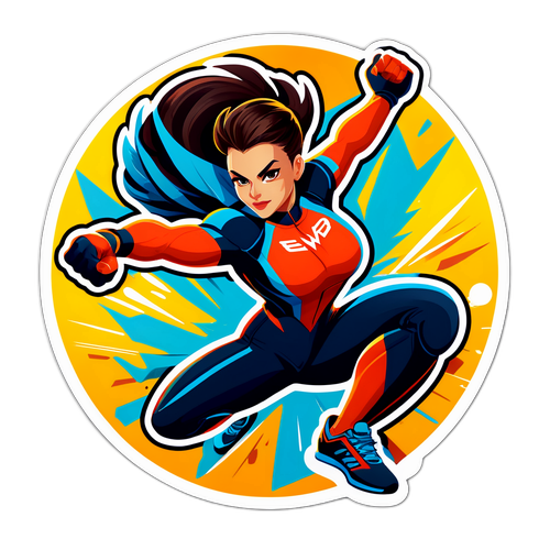 Sticker-Design mit Ewa Pajor in dynamischen Posen