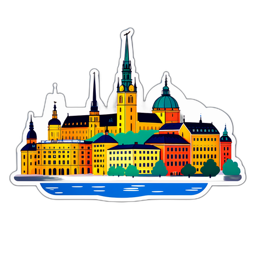 Stockholms skyline med ikoniska landmärken