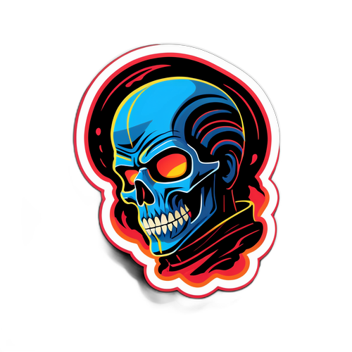 Ein Sticker, der die Leidenschaft von 'Sicario' mit Schatten- und Lichtspielen visualisiert