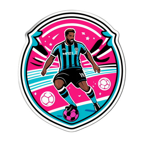 Nashville ve Inter Miami Futbol Maçını Sembolize Eden Dinamik Sticker