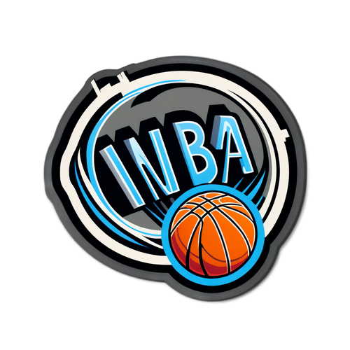 Stylisierter Basketball mit NBA Schriftzug