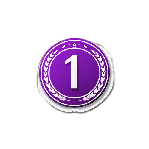 עיצוב מדבקה מינימליסטית עם המספר '1'