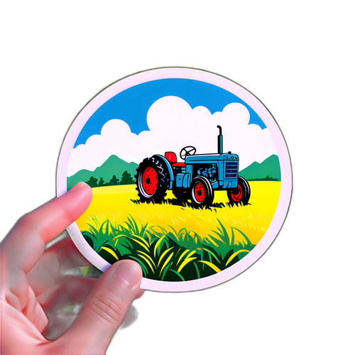 Vintage Traktor i Lush Mark