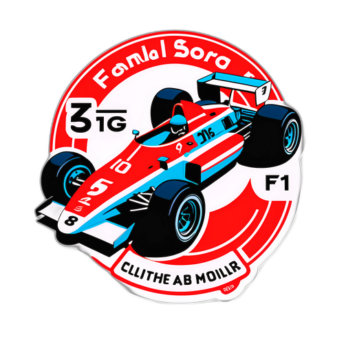 Retro F1 Auto Sticker
