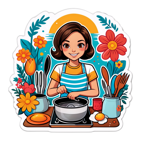 Autocollant artistique avec Carla de " Ici Tout Commence "