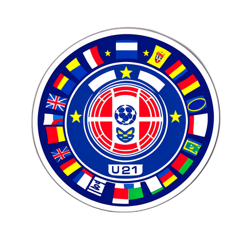 Sticker mit dem Logo der U21-Europameisterschaft