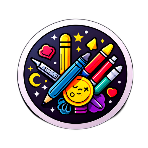 Kreative Schreibwaren Sammlung