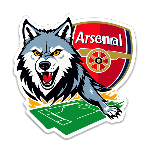 Wolves og Arsenal Klistermærke