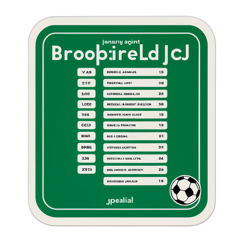 Sticker van een klassieke voetbalagenda