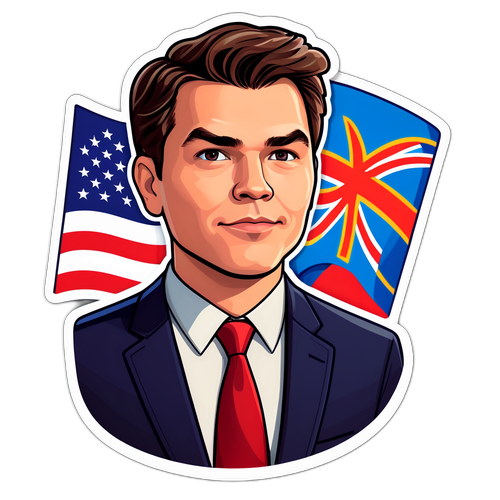 Autocollant de Nick Fuentes avec caricature stylisée