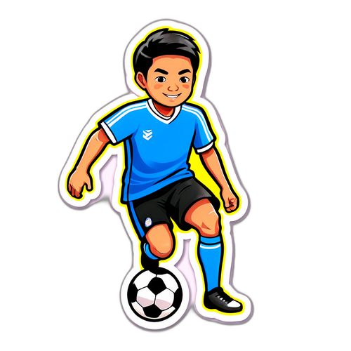 สติกเกอร์ภาพอีโมจิพีระพงษ์ พิฟ้อนเล่นฟุตบอล