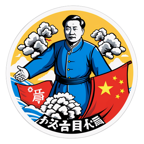 纪念中国抗日战争胜利80周年的贴纸