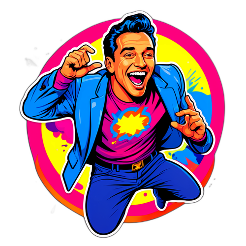 Sticker dynamique de Vincent Maharavo en style pop art