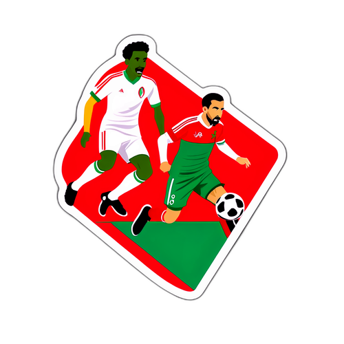 Sticker Momen Mendebarkan Pertandingan Morocco vs Bahrain