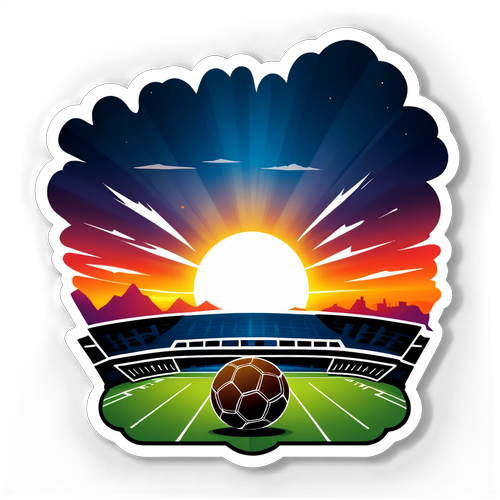 Football Field Sunset 2025 Sticker