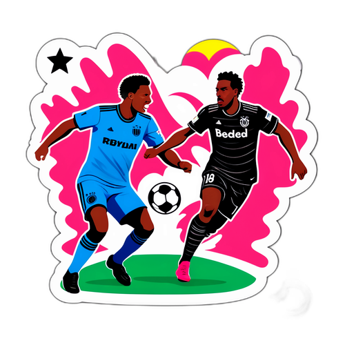 Sticker z motywem piłki nożnej